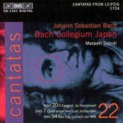 Cantatas BWV 20, 7, 94 di Bach Johann Sebastian (1685-1750) - CD