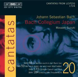 Cantatas BWV 44, 59, 173, 184 di Bach Johann Sebastian (1685-1750) - CD