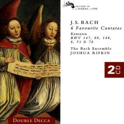 6 Favourite Cantatas BWV 147, 80, 140, 8, 51, 78 (Rifkin) di Bach Johann Sebastian (1685-1750) - CD