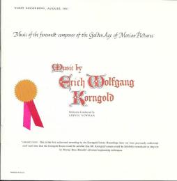 Music By Erich Wolfgang Korngold di Erich Wolfgang Korngold - CD