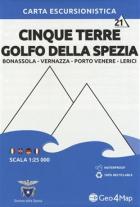 Carta Escursionistica Cinque Terre Golfo Della Spezia  di Aa.vv. - libri