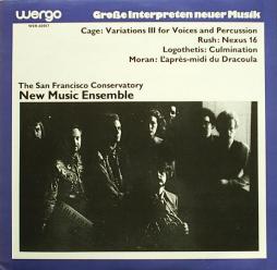 Variations III For Voices And Percussion (Cage) - Nexus 16 (Rush) - Culmination (Logothetis) - L'apres Midi Du Dracoula (Moran) di Cage John (1912-1992); Rush Loren (1935- ); Logothetis Anestis (1921-1994); Moran Robert (1937- ) - LP