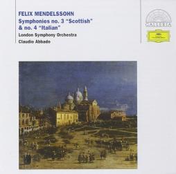 Symphony 3 Scottish - Symphony 4 Italian (Abbado) di Mendelssohn Felix (1809-1847) - CD