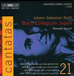 Cantatas BWV 65, 81, 83, 190 di Bach Johann Sebastian (1685-1750) - CD