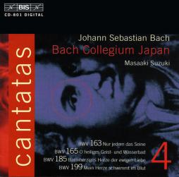 Cantatas BWV 163, 165, 185, 199 di Bach Johann Sebastian (1685-1750) - CD