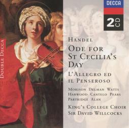 Ode For St. Cecilia's Day/ L'Allegro Ed Il Penseroso di Handel George Frideric (1685-1759) - CD