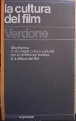 Cultura Del Film  di Verdone - Libro