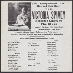 The Victoria Spivey Recorded Legacy Of The Blues di Victoria Spivey - LP