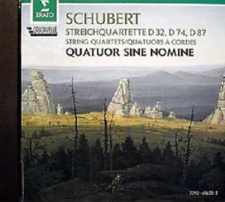 STREICHQUARTETTE D32 D74 D87 QUATUOR SINE NOMINE di Schubert Franz (1797-1828) - CD STREICHQUARTETTE D32 D74 D87 QUATUOR SINE NOMINE di Schubert Franz (1797-1828) - CD
