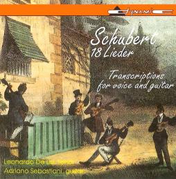 18 LIEDER TRANSCRIPTIONS FOR VOICE AND GUITAR  di Schubert Franz (1797-1828) - cd