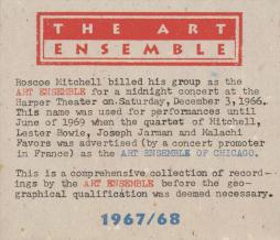 1967/ 68 di Art Ensemble Of Chicago