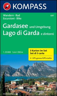 Lago Di Garda E Dintorni 1:35.000 N. 697.adatto A Gps Dvd-rom Digital Map  di Aa.vv. - libri