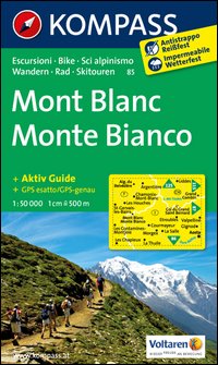 Carta Escursionistica N. 85 Monte Bianco-mont Blanc Adatto A Gps. Dvd-rom. Digital Map  di Aa.vv. - libri