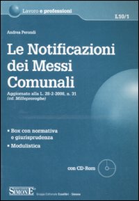 Notificazione Dei Messi Comunali 2008  di Perondi Andrea - libri