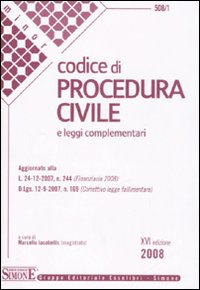Codice Di Procedura Civile Minor 2008 16 Ed di Iacobellis Marcello - libri Codice Di Procedura Civile Minor 2008 16 Ed di Iacobellis Marcello - libri