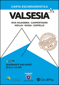 Mappa Valsesia Riva Valdobbia, Campertogno, Mollia, Rassa, ...  di Aa.vv. - libri