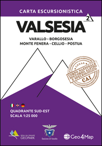 Mappa Valsesia Varallo, Borgosesia, Monte Fenera, Cellio, Pos...  di Aa.vv. - libri