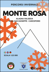 Carta Invernale Monte Rosa. Alagna Valsesia, Rima S. Giuseppe E Carcoforo  di Aa.vv. - libri